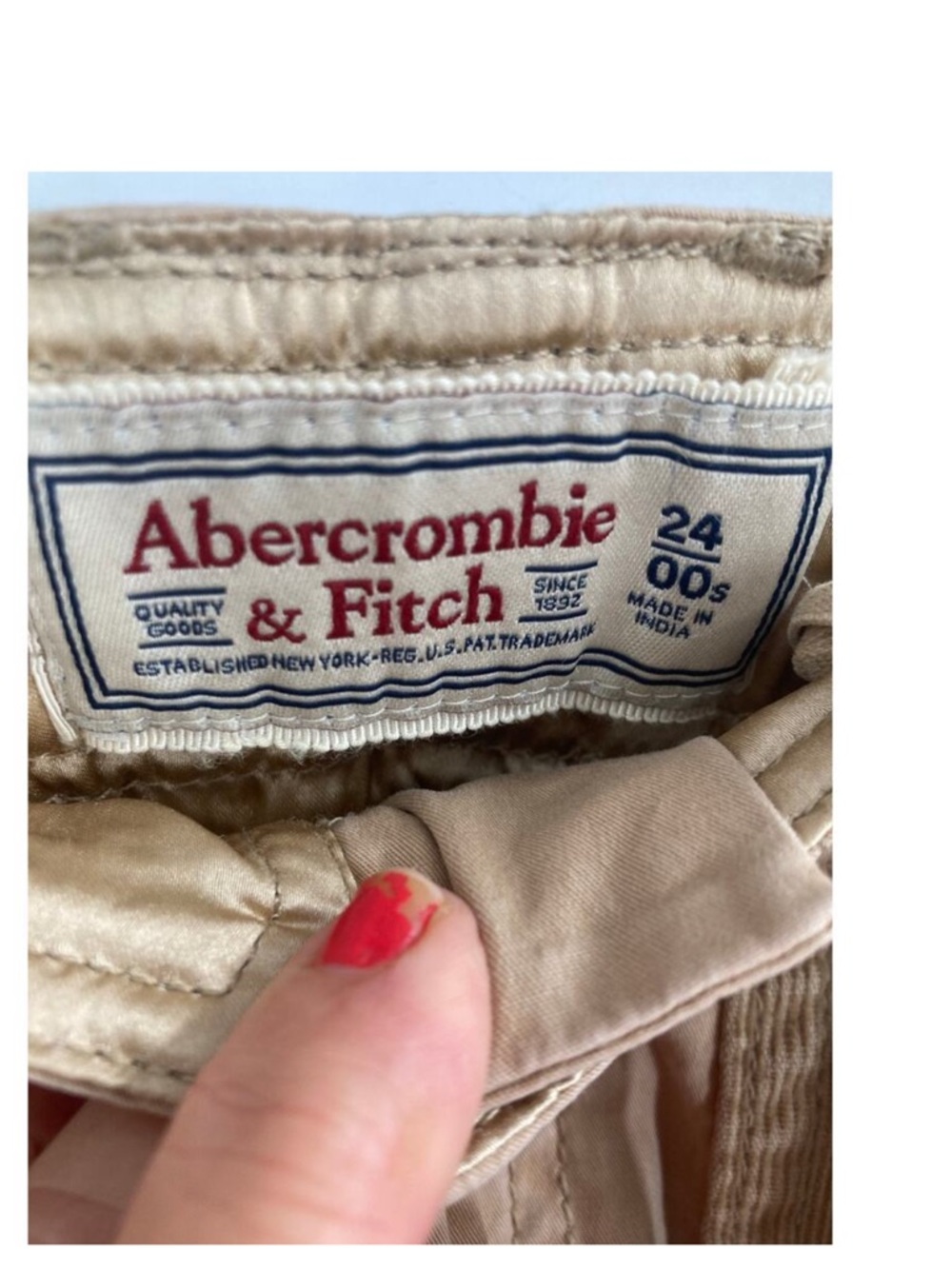 Abercrombie and Fitch y2k Tan Cargo Pants with Belt - Picture 8 of 8